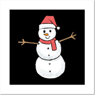 Funny Dabbing Snowman Funny Kids Christmas Gift Posters and Art